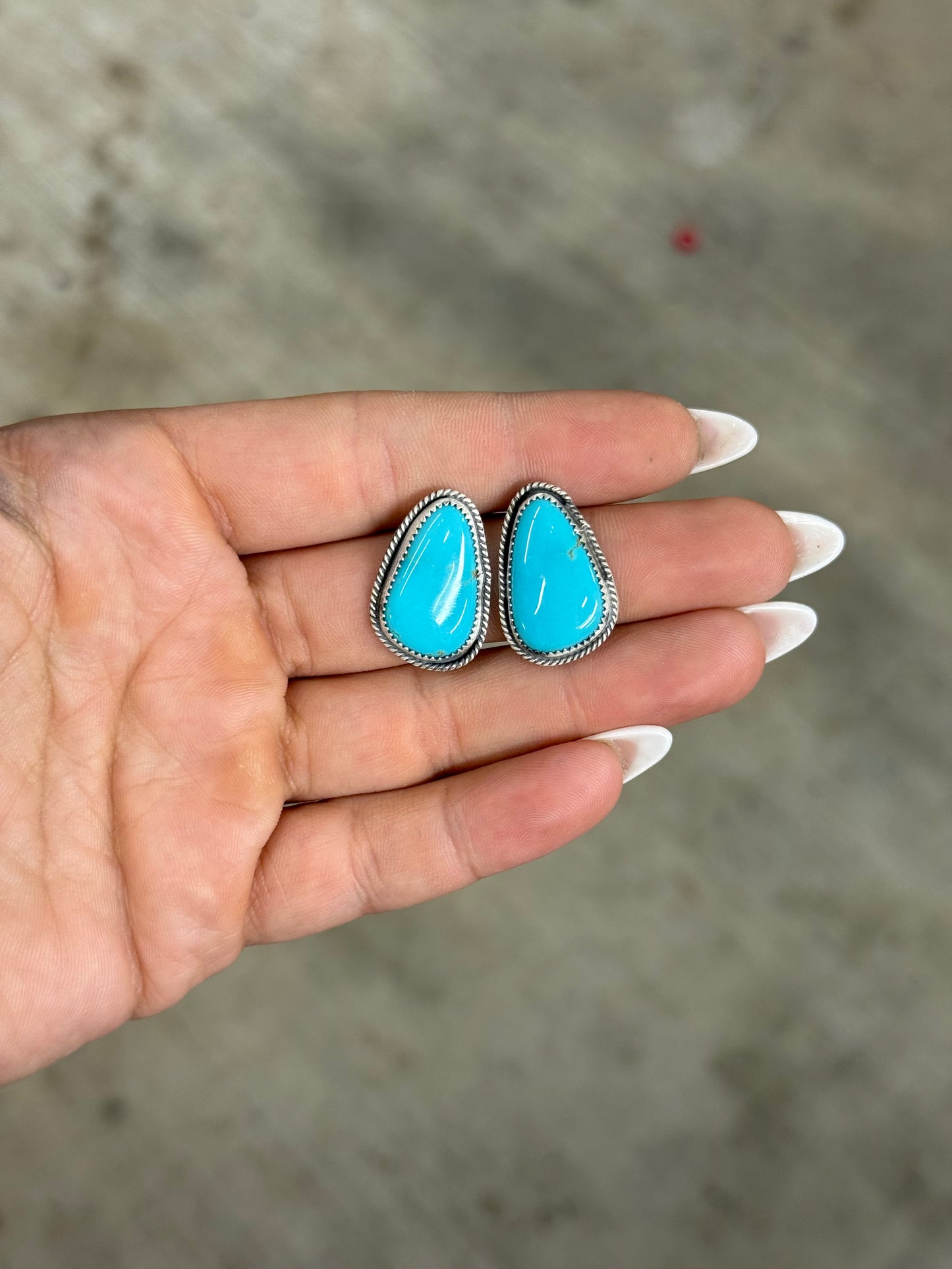 Tyrone Turquoise Studs