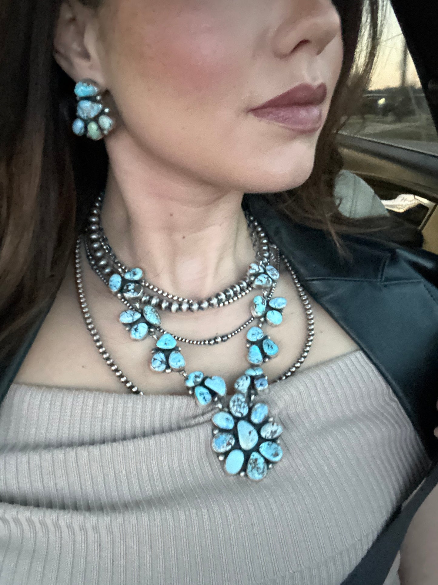 Golden Hill Statement Cluster Necklace