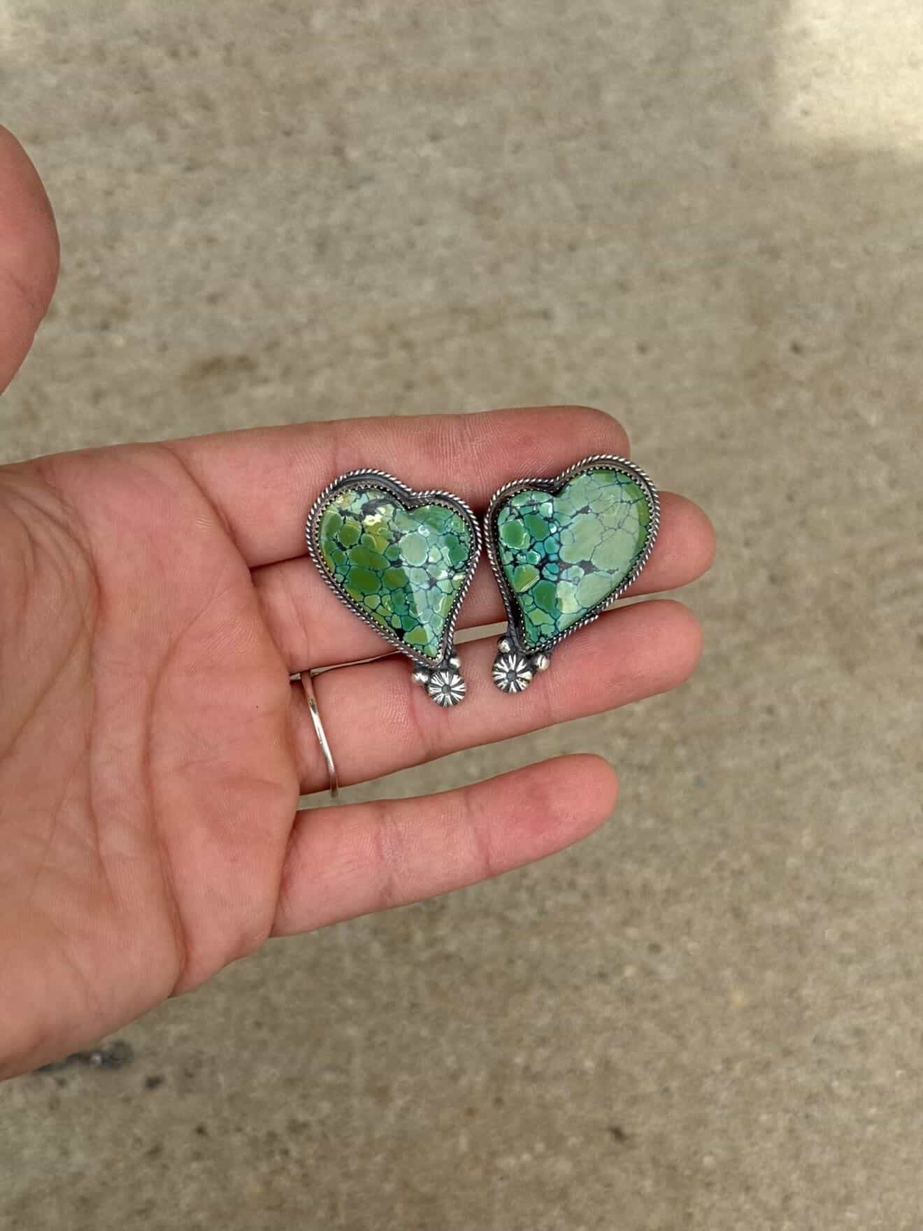 Bamboo Mountain Heart Earrings