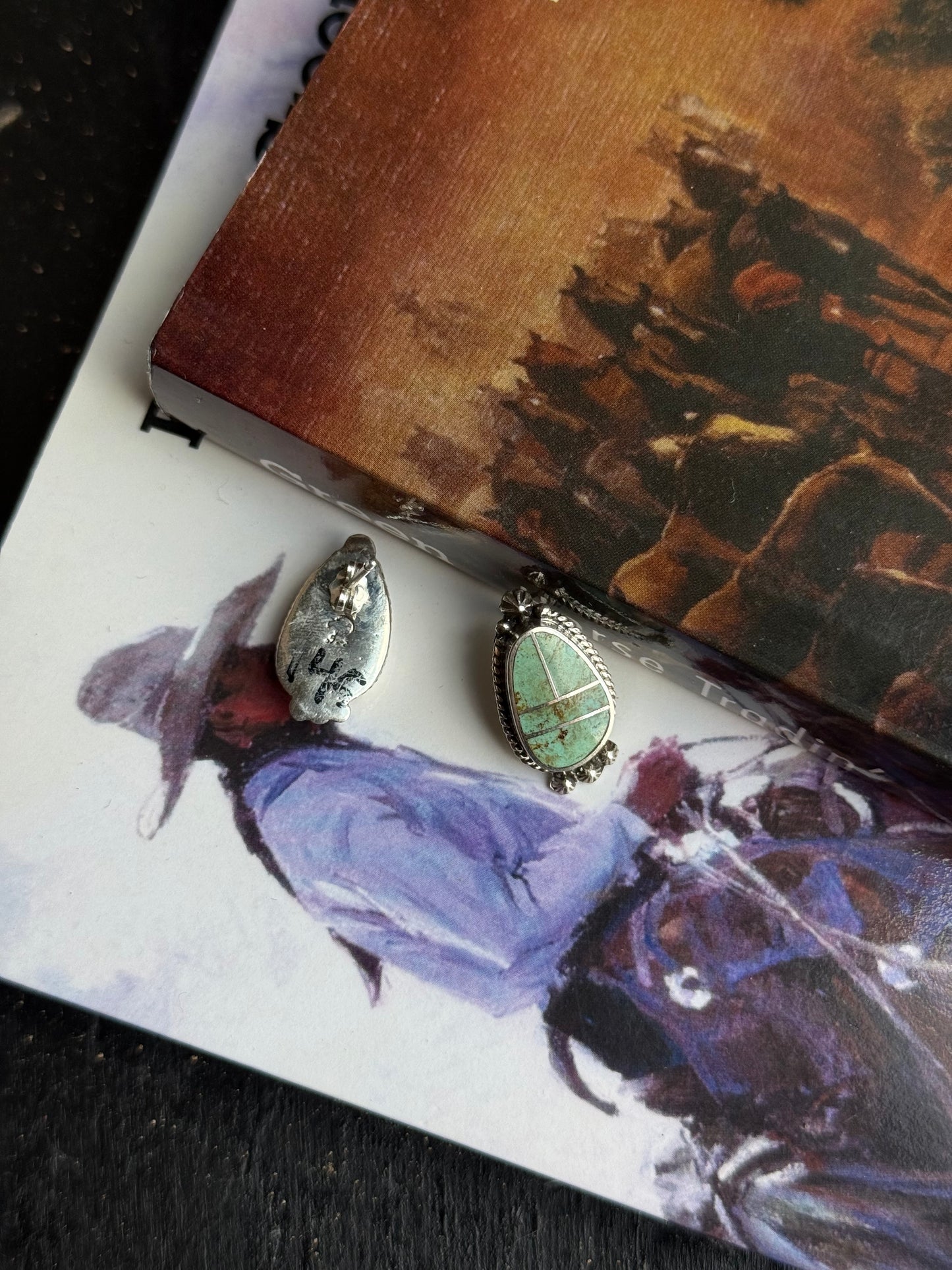Inlay Turquoise Earrings