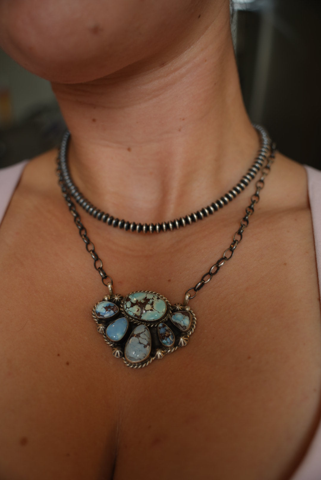 Golden Hill Cluster Necklace