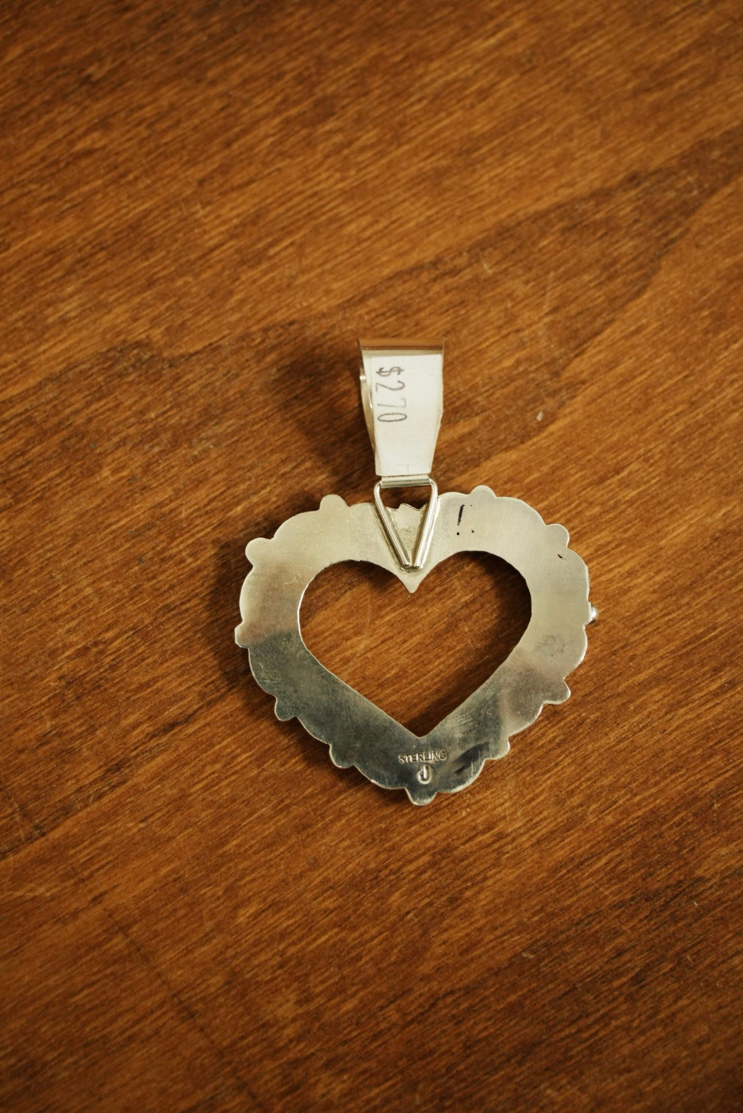 Orange Spiny Heart Pendant