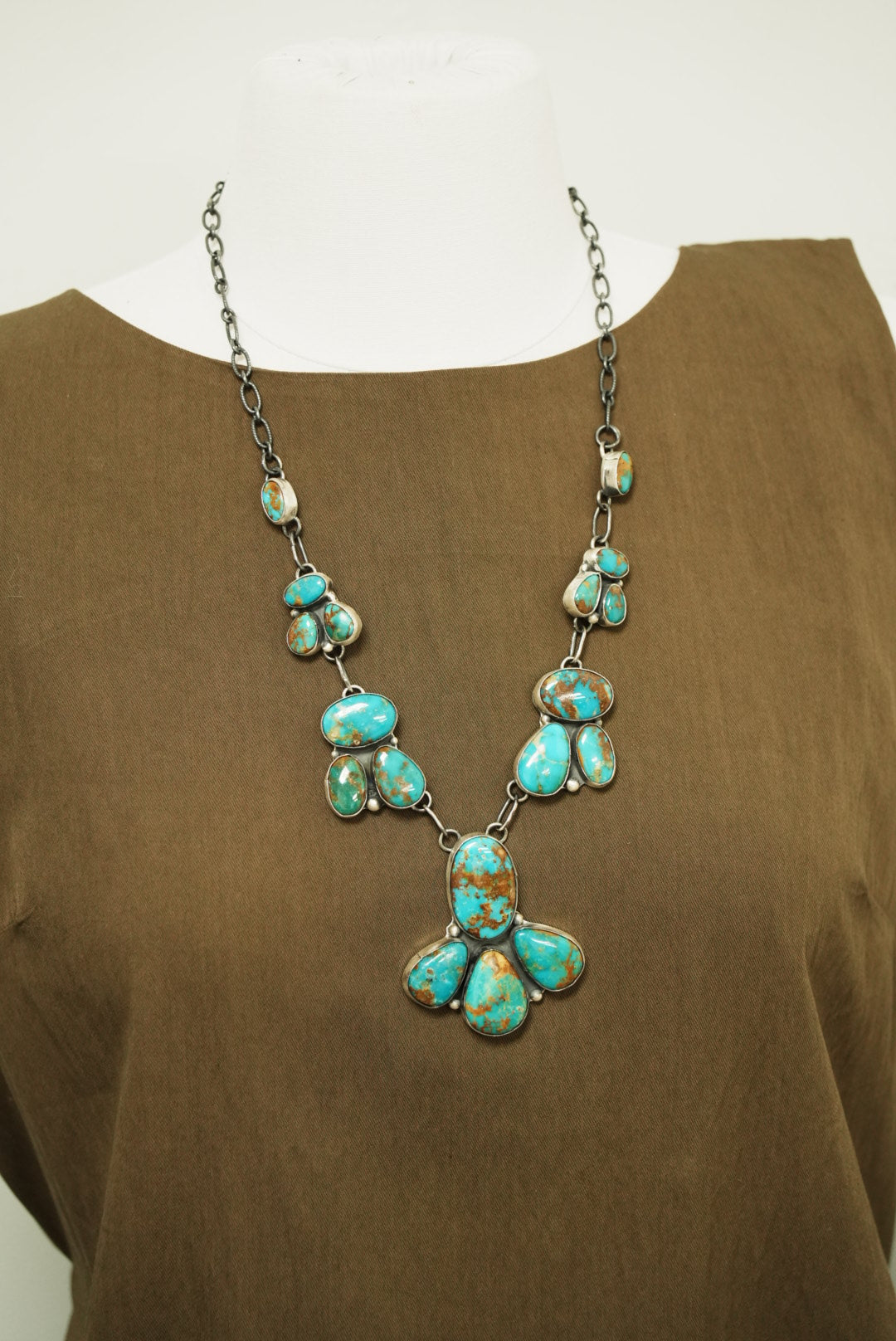 Alacron Turquoise Cluster Necklace