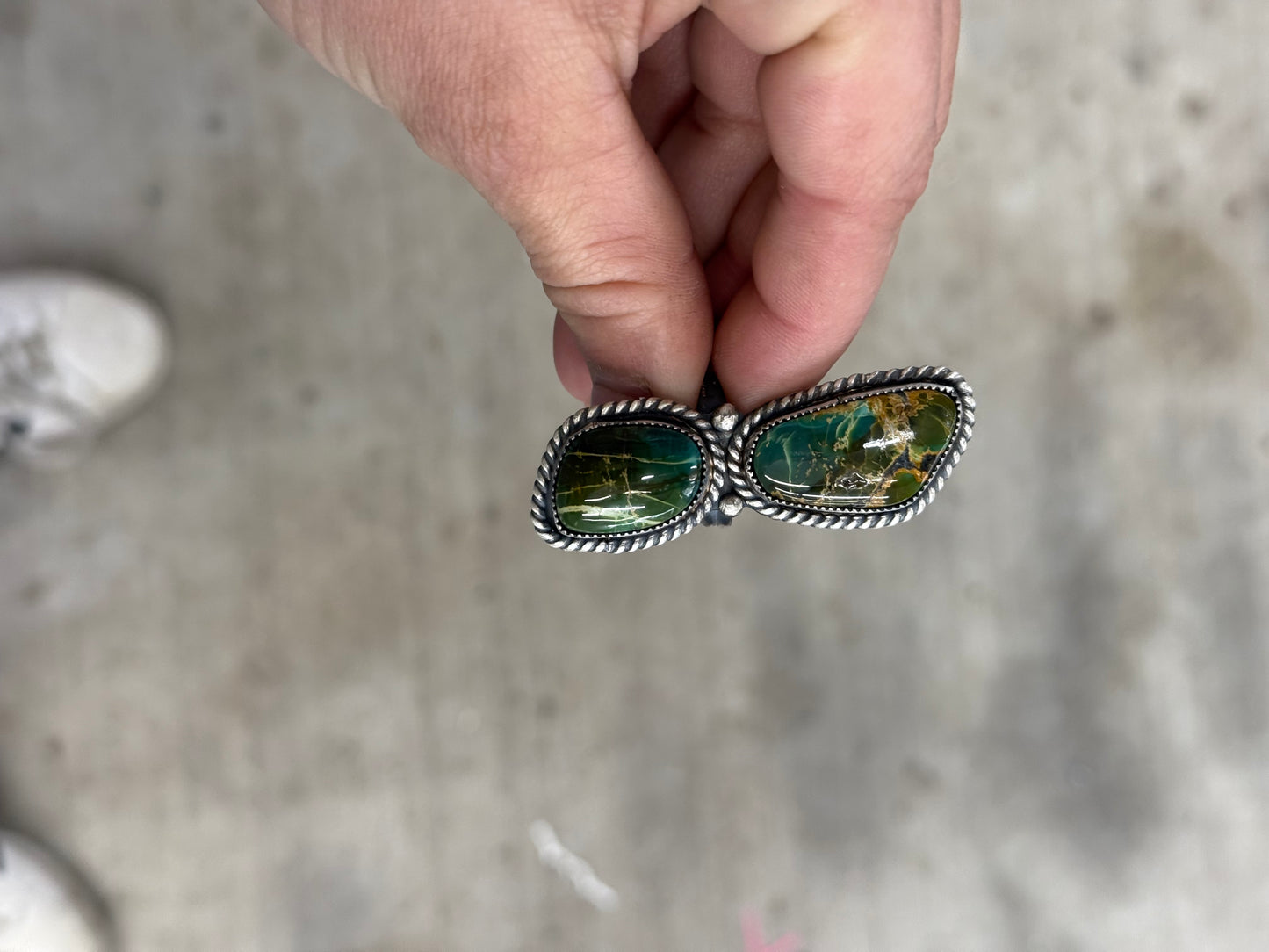Adjustable Hubei Turquoise Ring