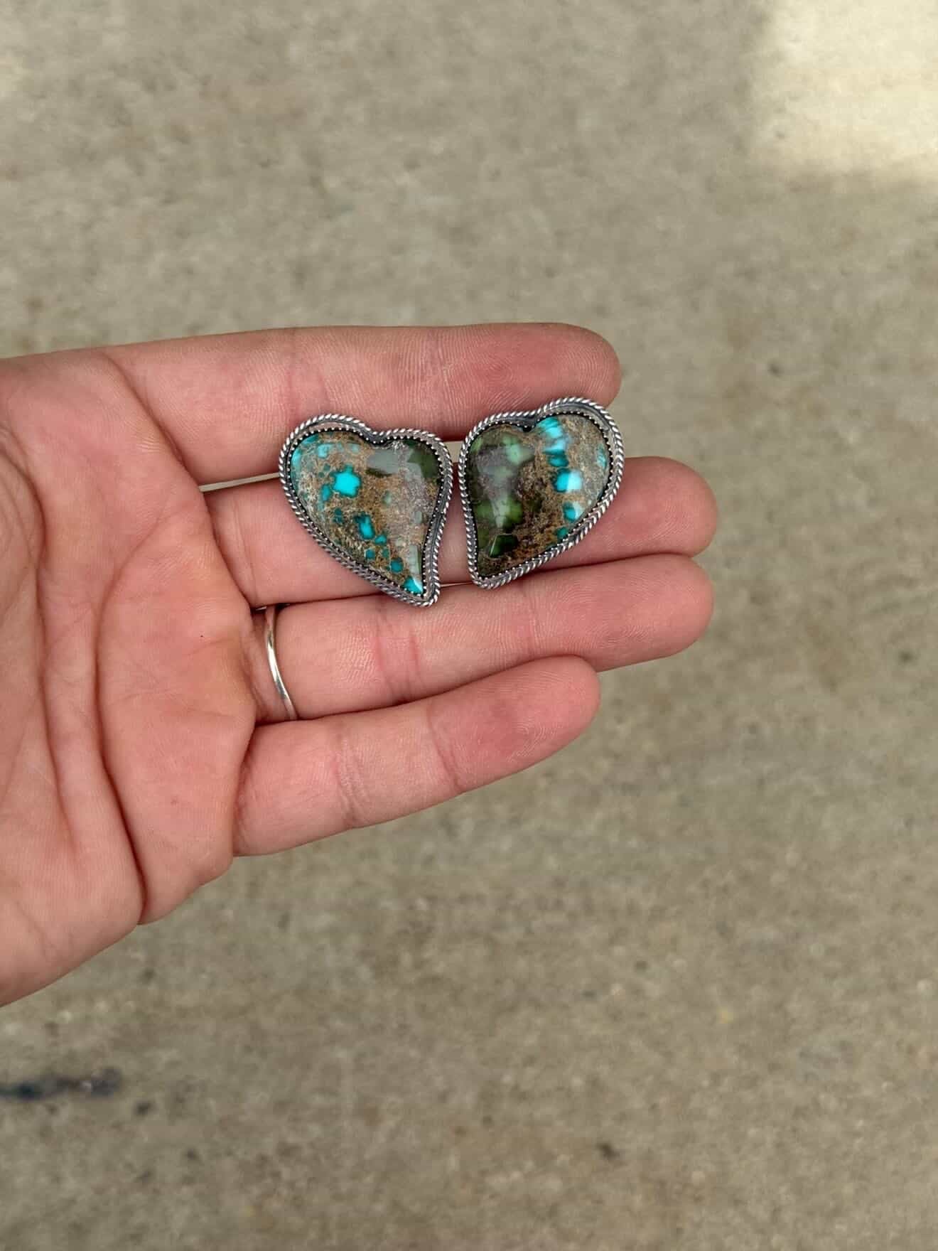 Bamboo Mountain Heart Earrings