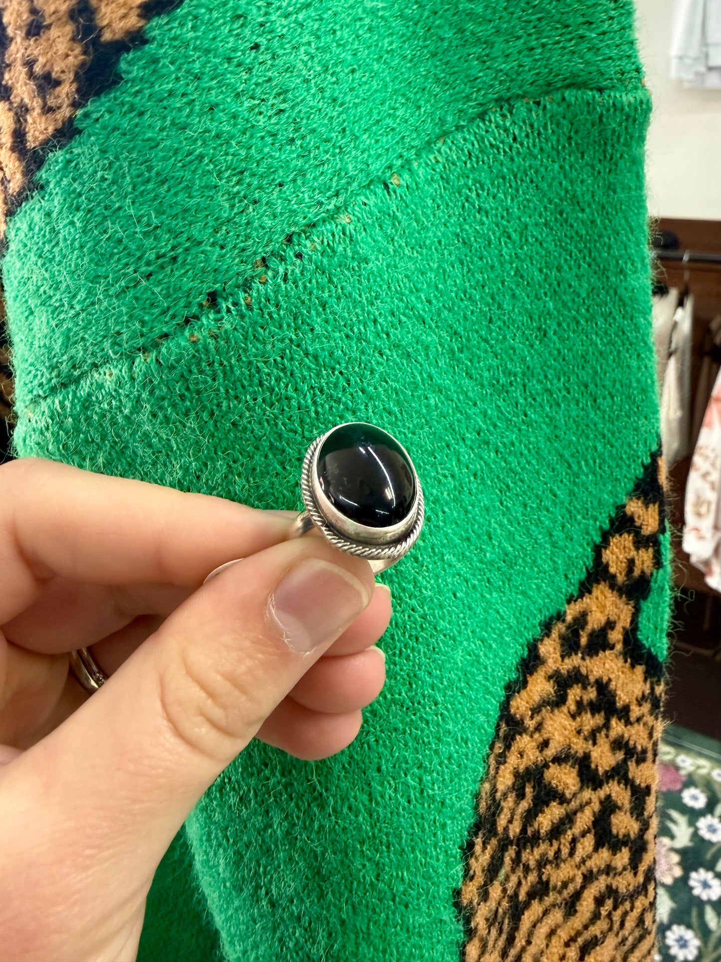 Black Onyx Ring 7.5