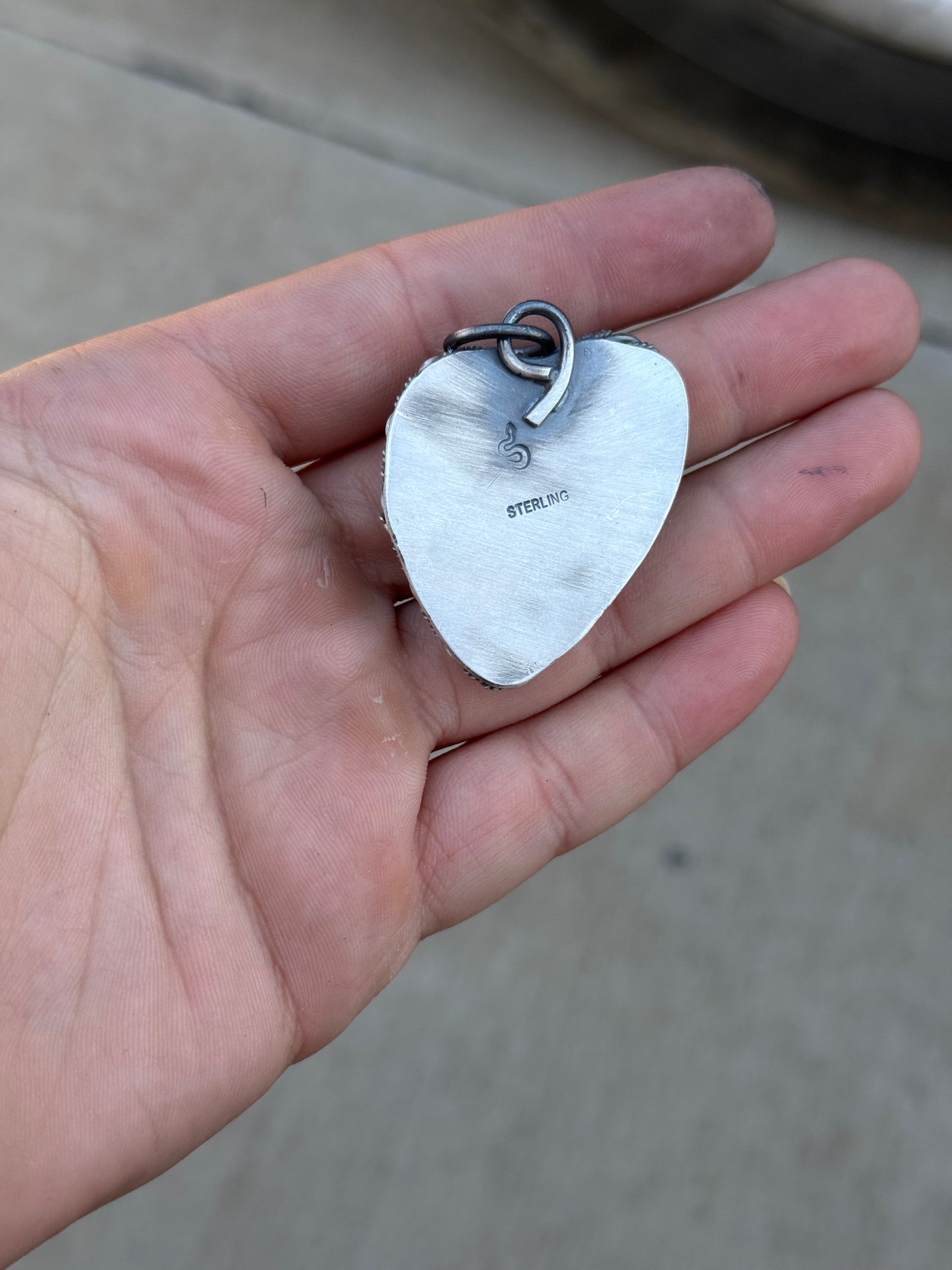 High Grade Blue Halo Turquoise Heart Pendant