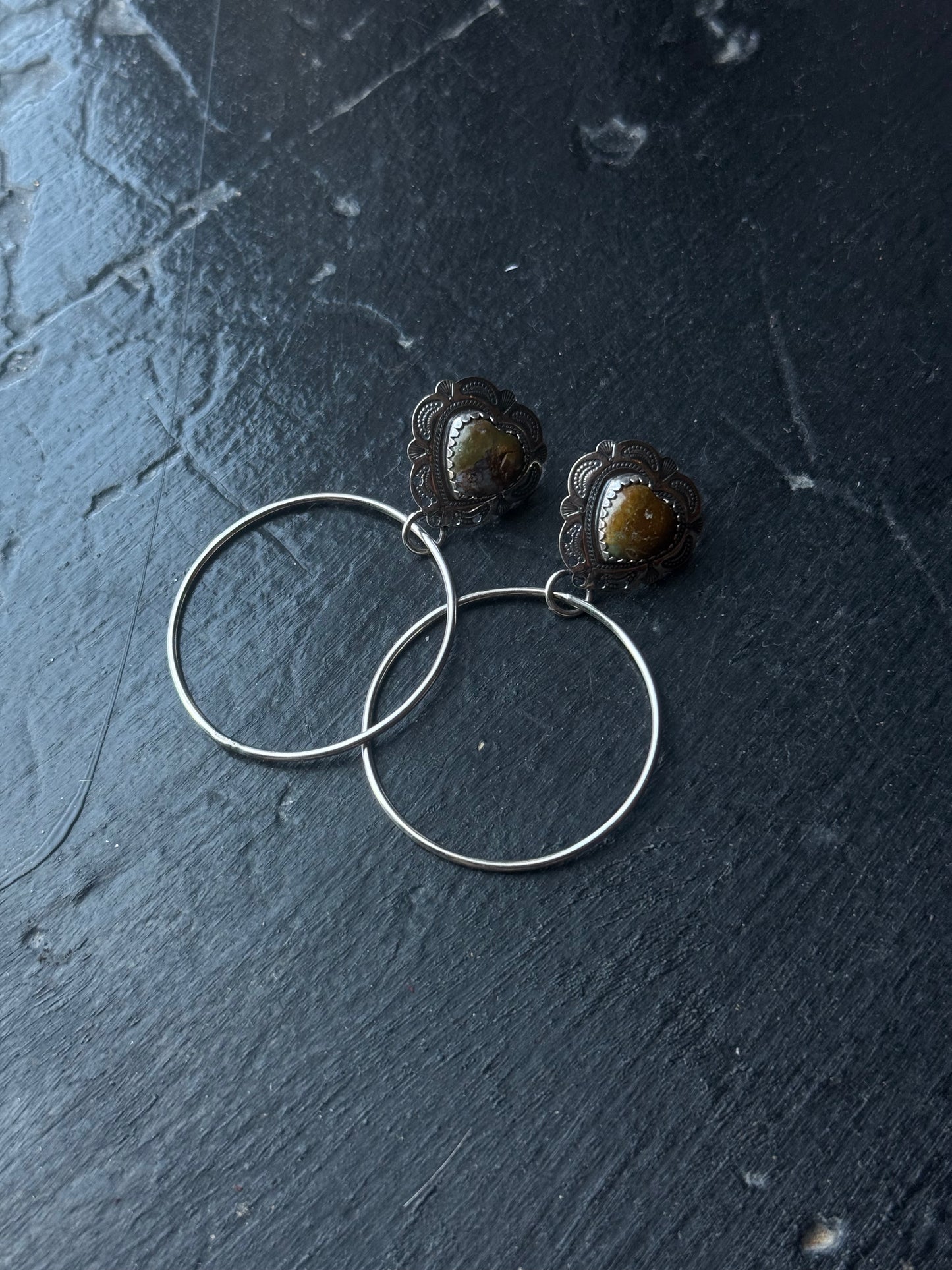 Turquoise Heart Earrings