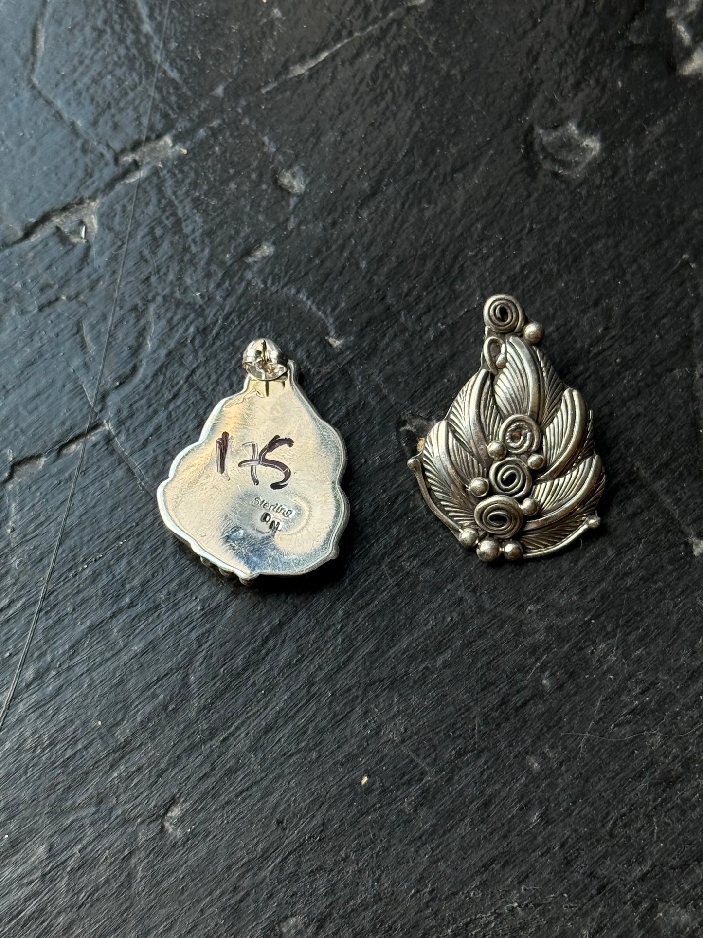 Sterling Silver Feather Earrings