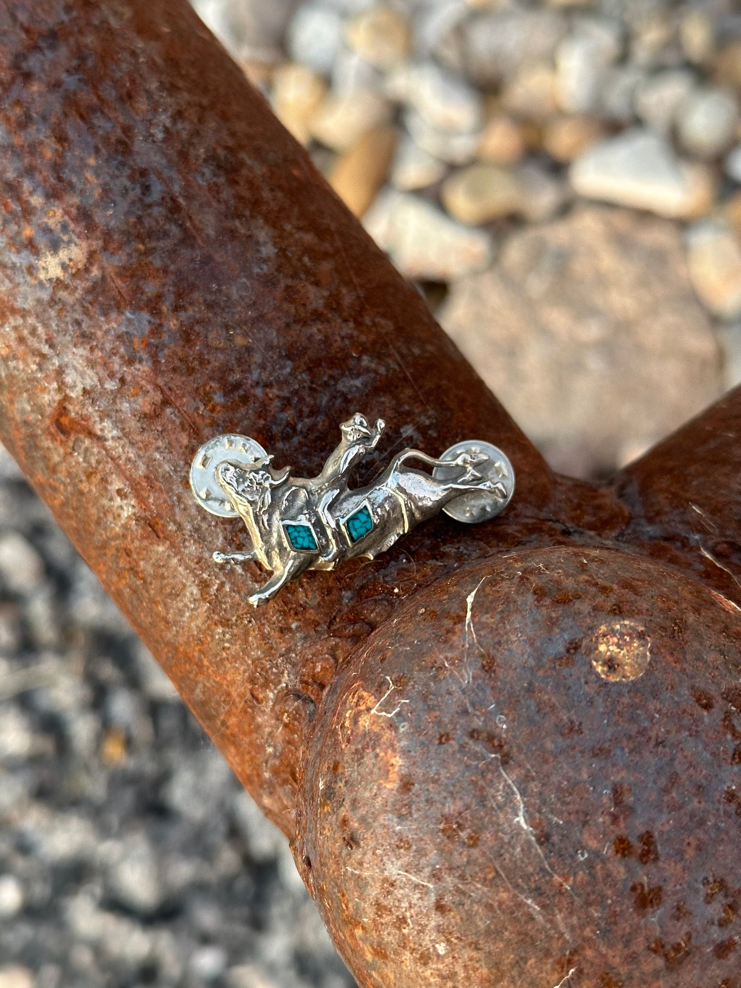 Bull rider Brooch