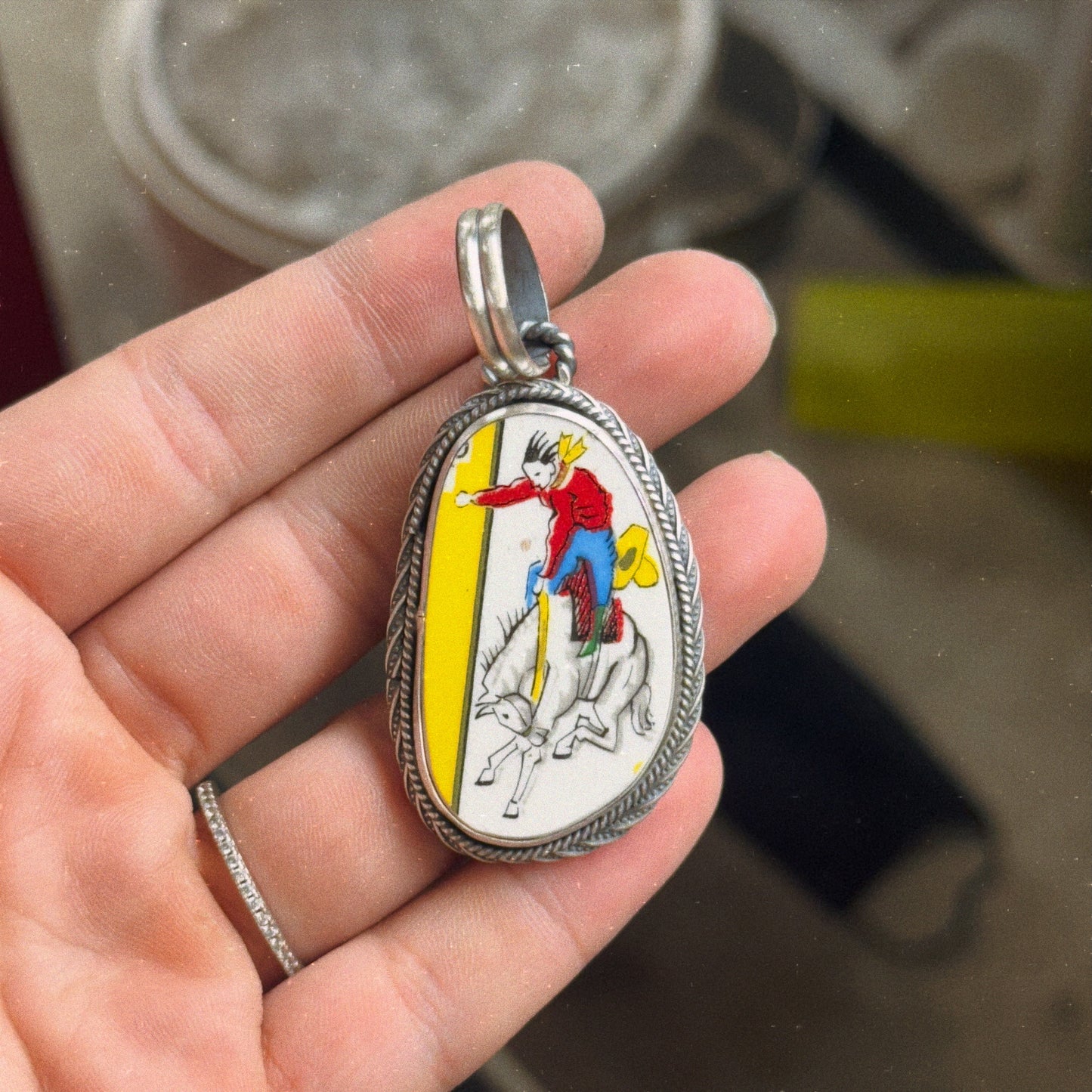 Retro Bronc Pendant