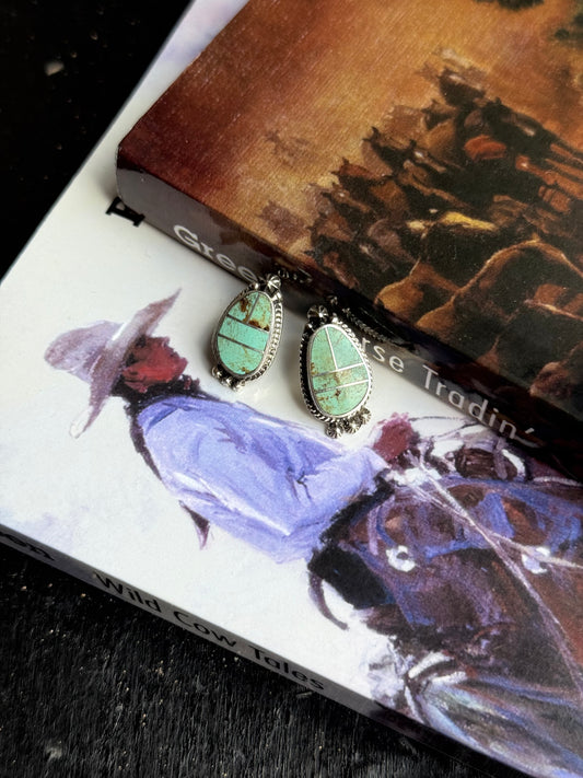 Inlay Turquoise Earrings