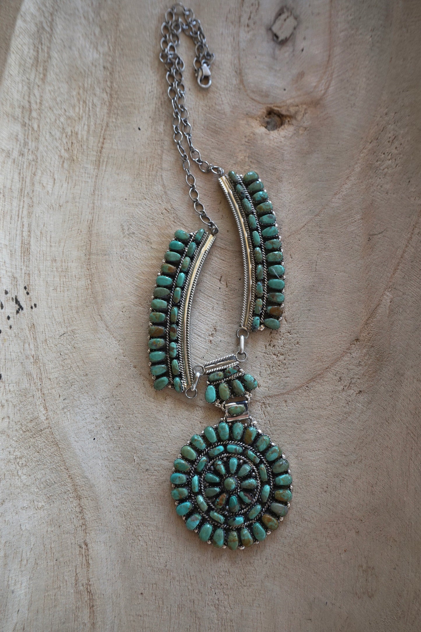 Green Statment Cluster Necklace