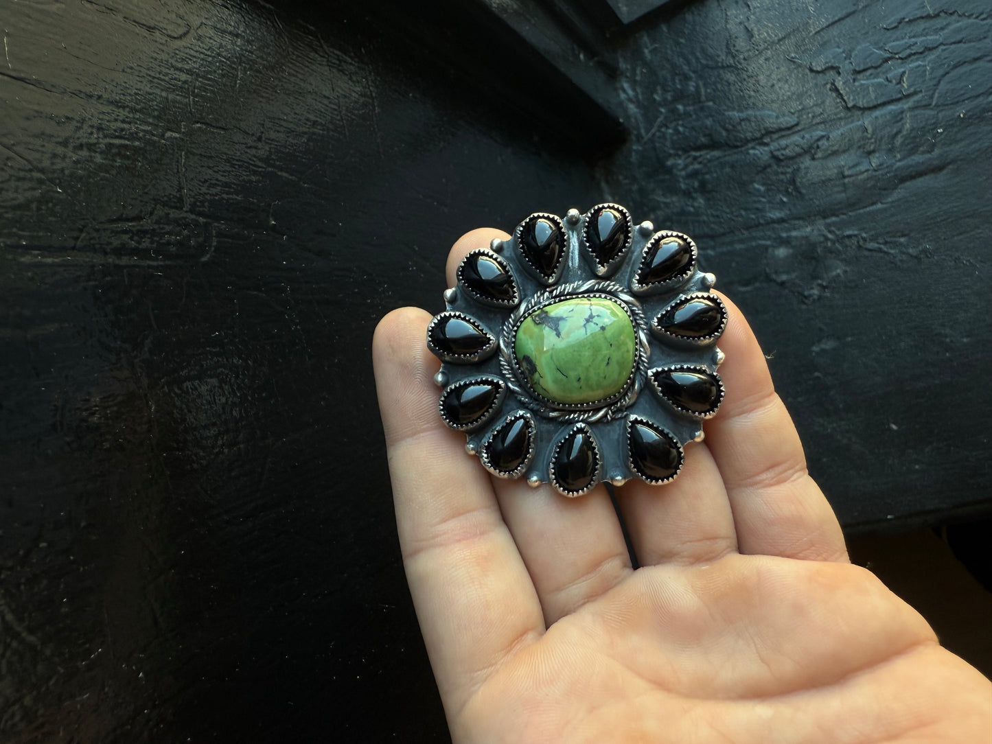 Blackjack & Onyx Adjustable Ring