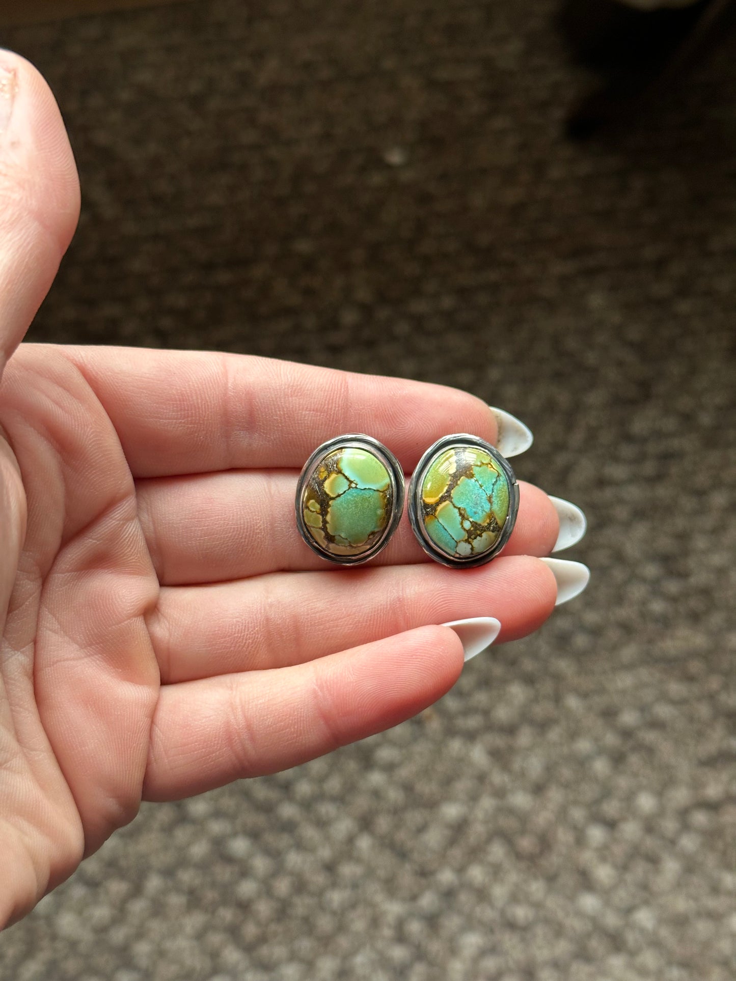 Bamboo mountain Turquoise earrings