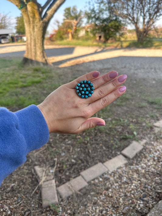 Turquoise Cluster Ring