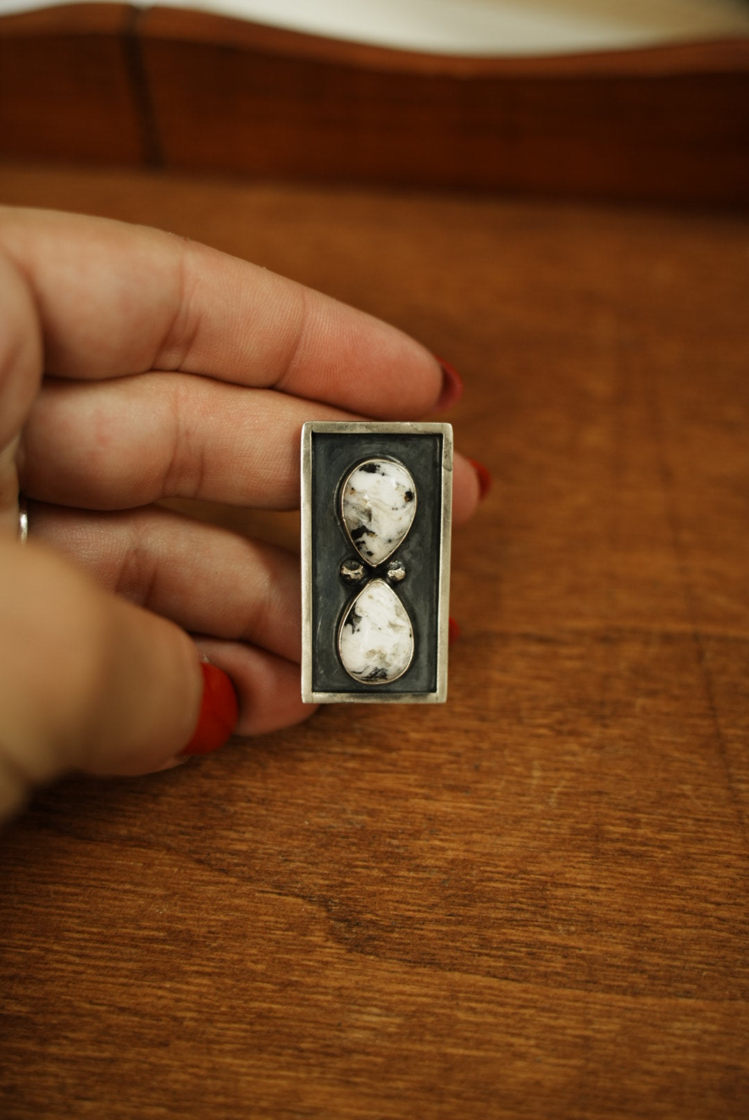 White Buffalo Adj Ring