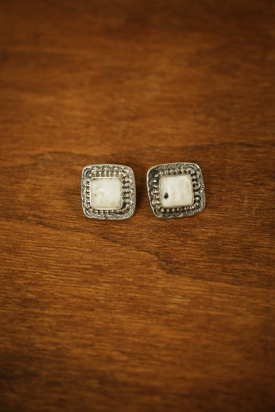 White Buffalo Earrings