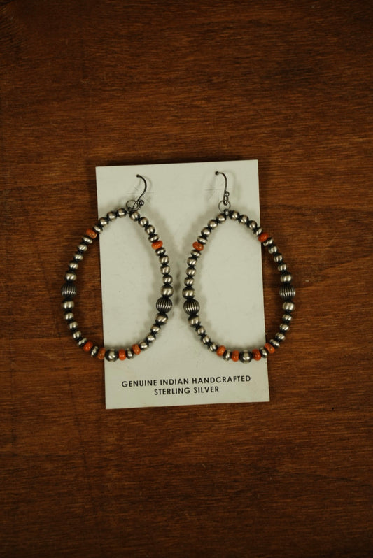 Orange Spiny Pearl Dangles