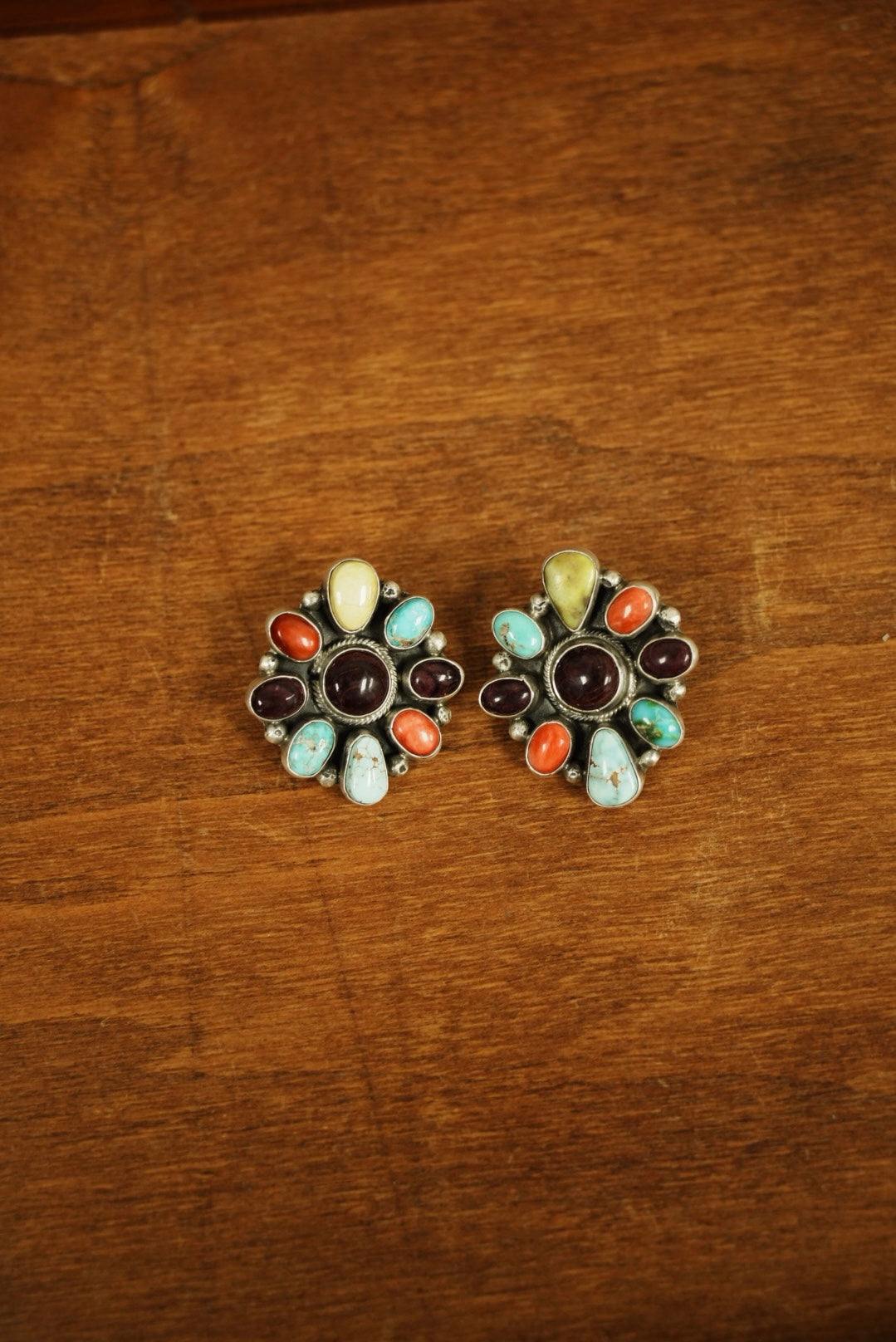 Multicolor Cluster Earrings