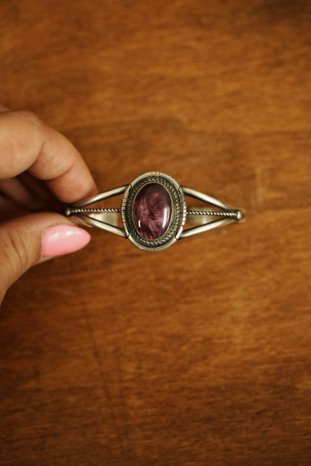 Purple Spiny Cuff made by Dave Skeets