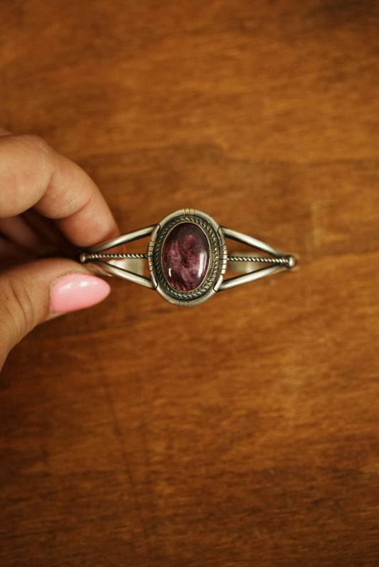 Purple Spiny Cuff made by Dave Skeets