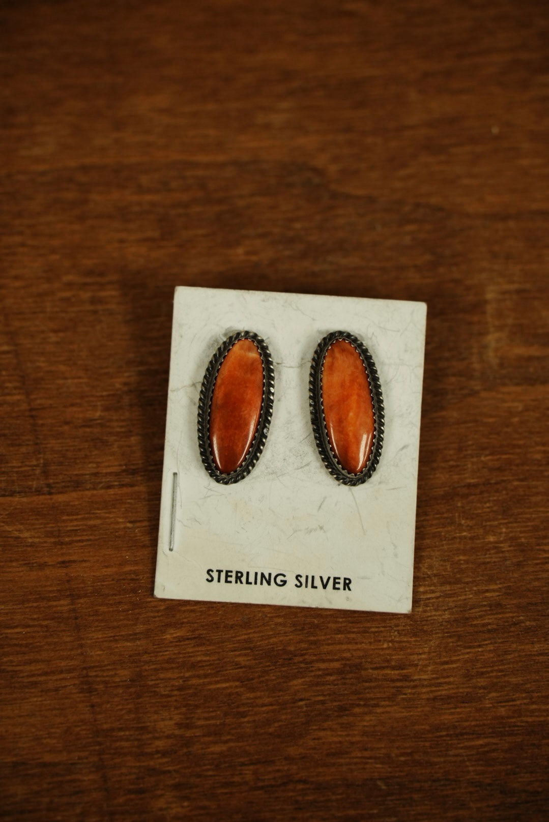 Orange Spiny Earrings
