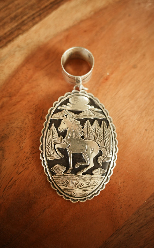 Horse Scene Pendant