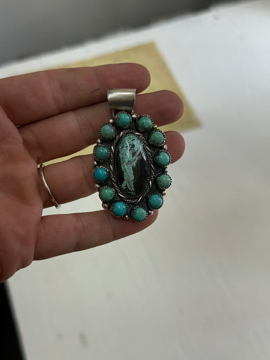 Hubei Turquoise Cluster Pendant