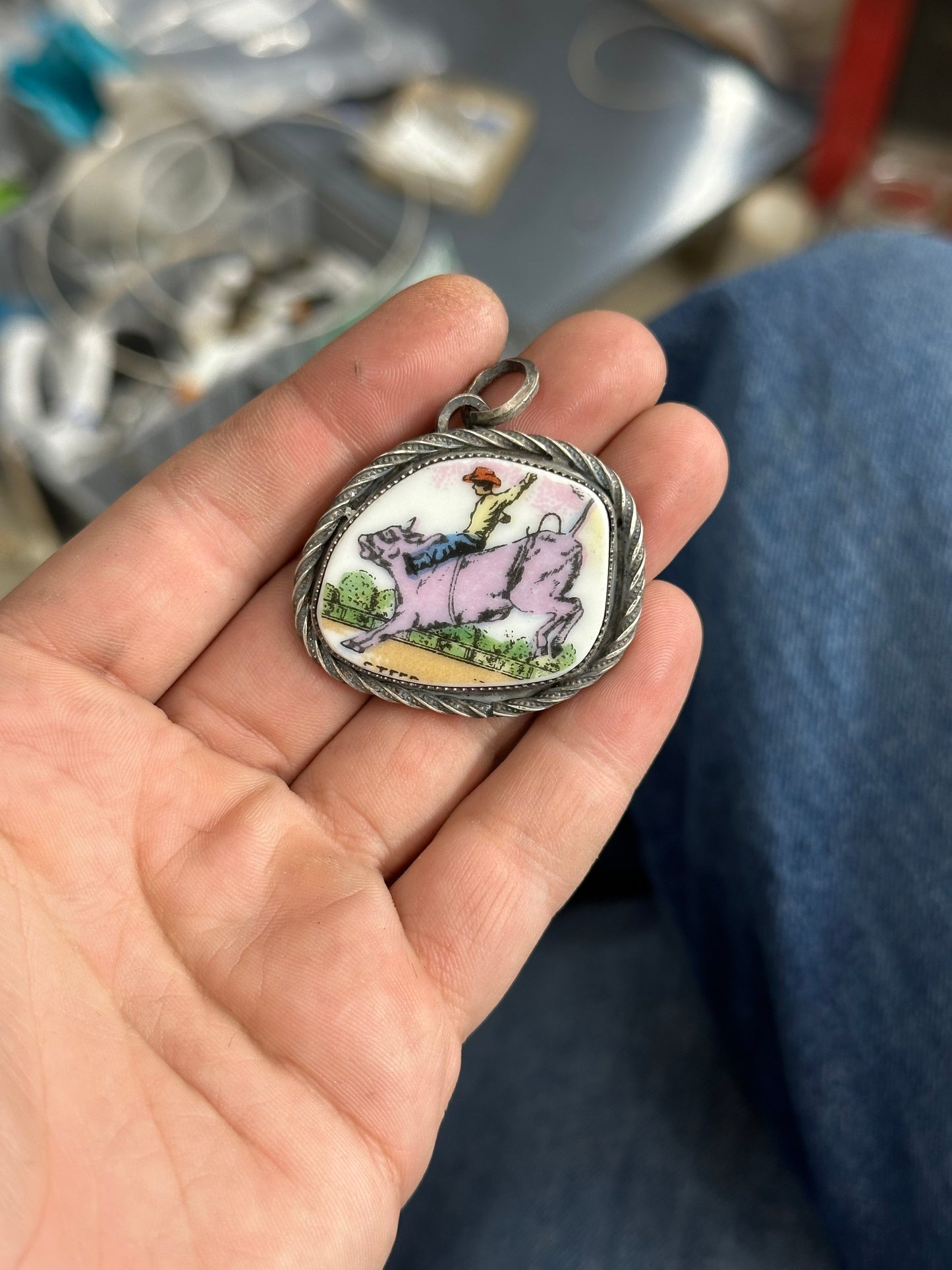 Bullrider pendant