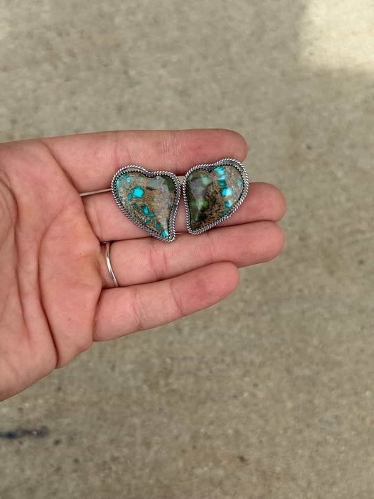 Bamboo Mountain Heart Earrings