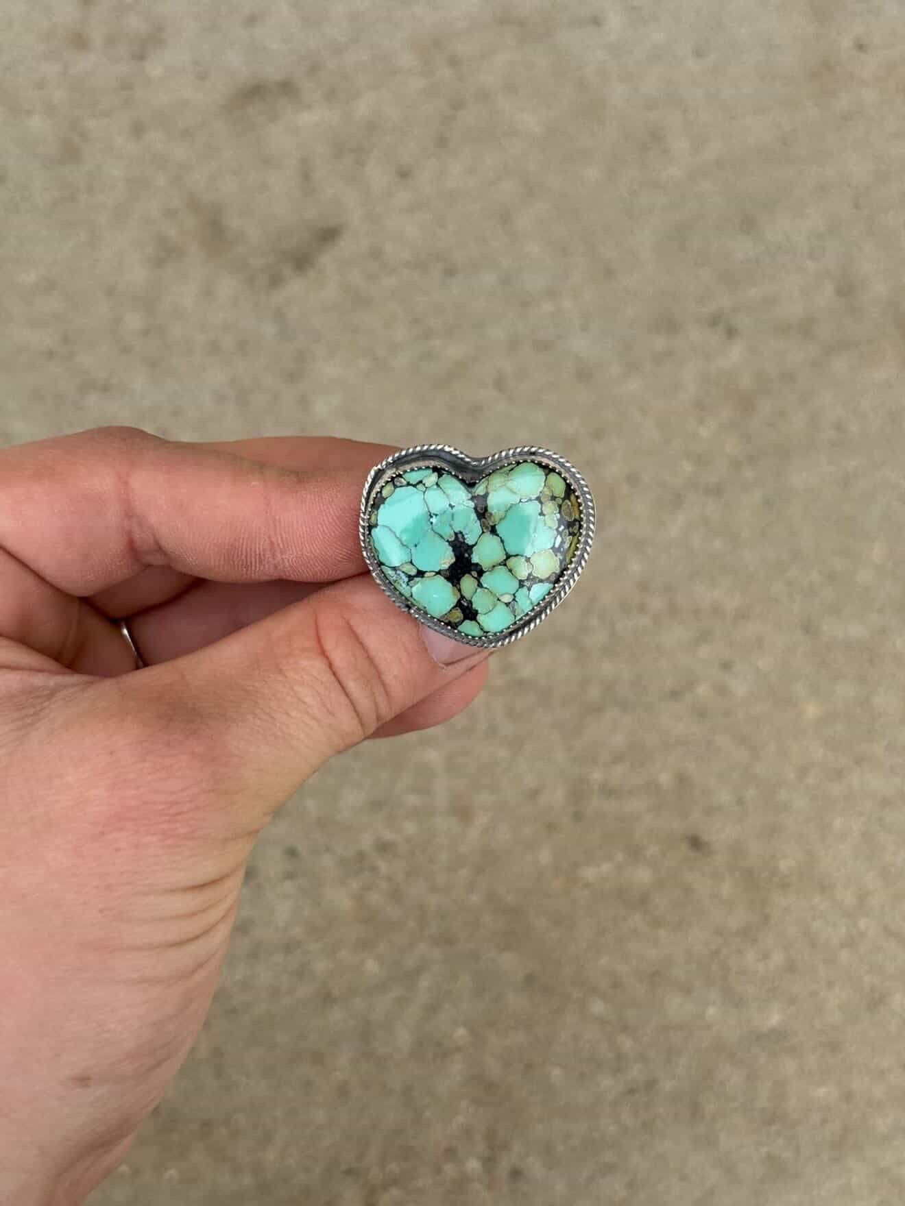 Polychrome Hubei Heart Ring