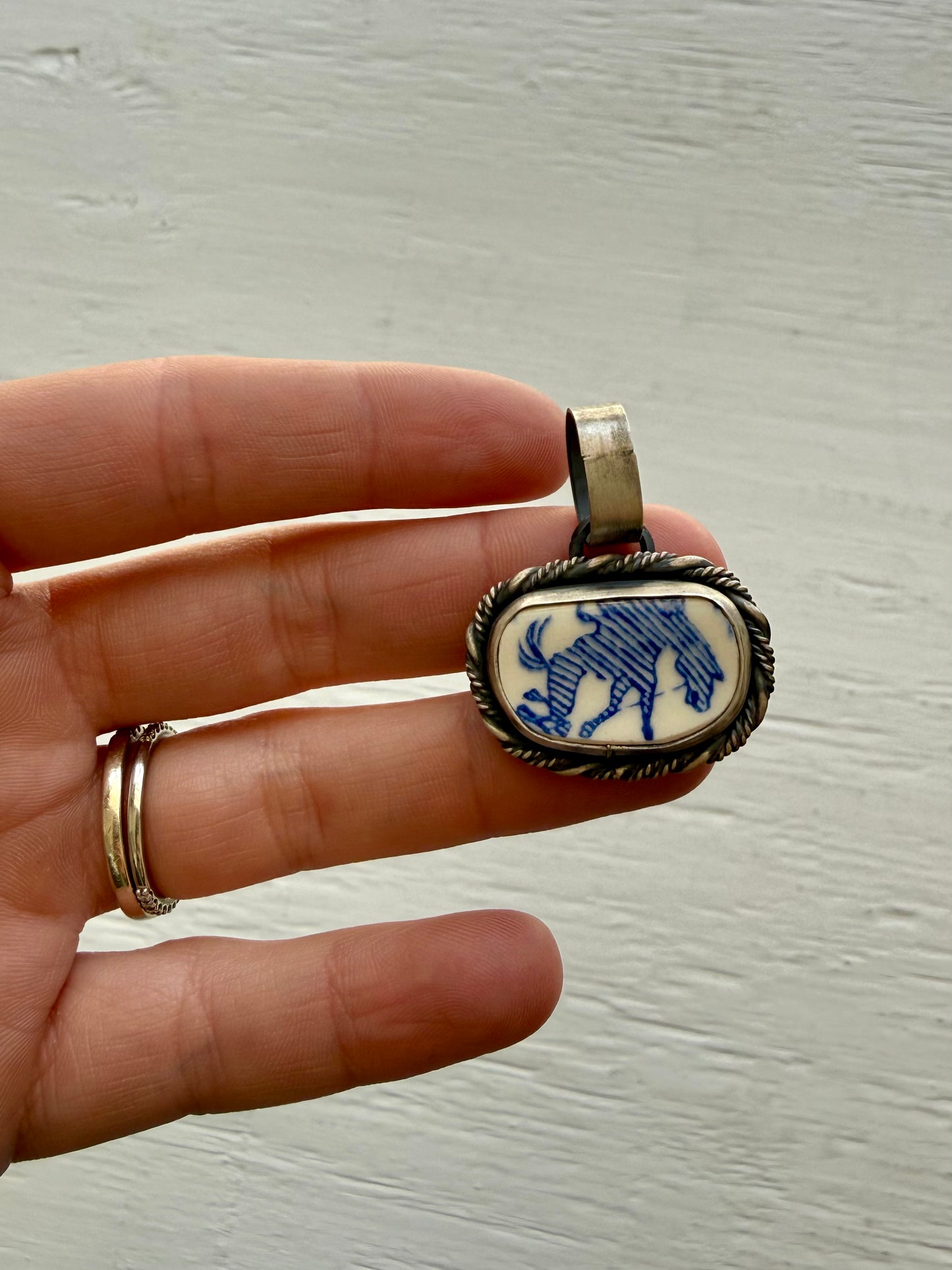 Blue Horse Pendant