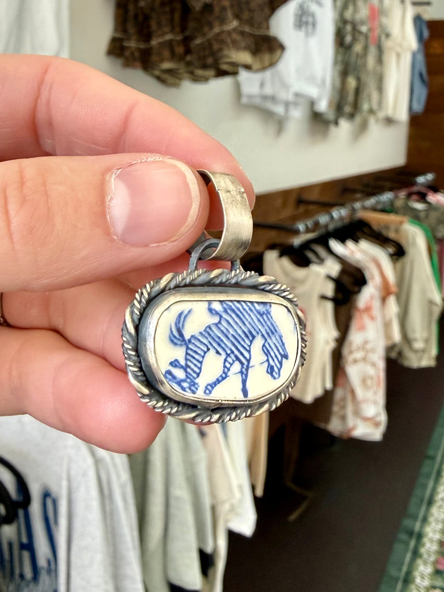 Blue Horse Pendant