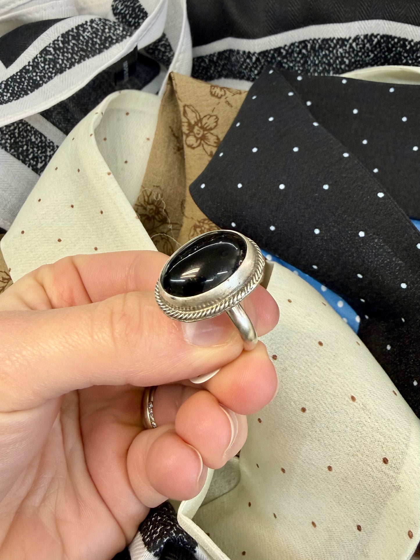 Black Onyx Ring 6.5