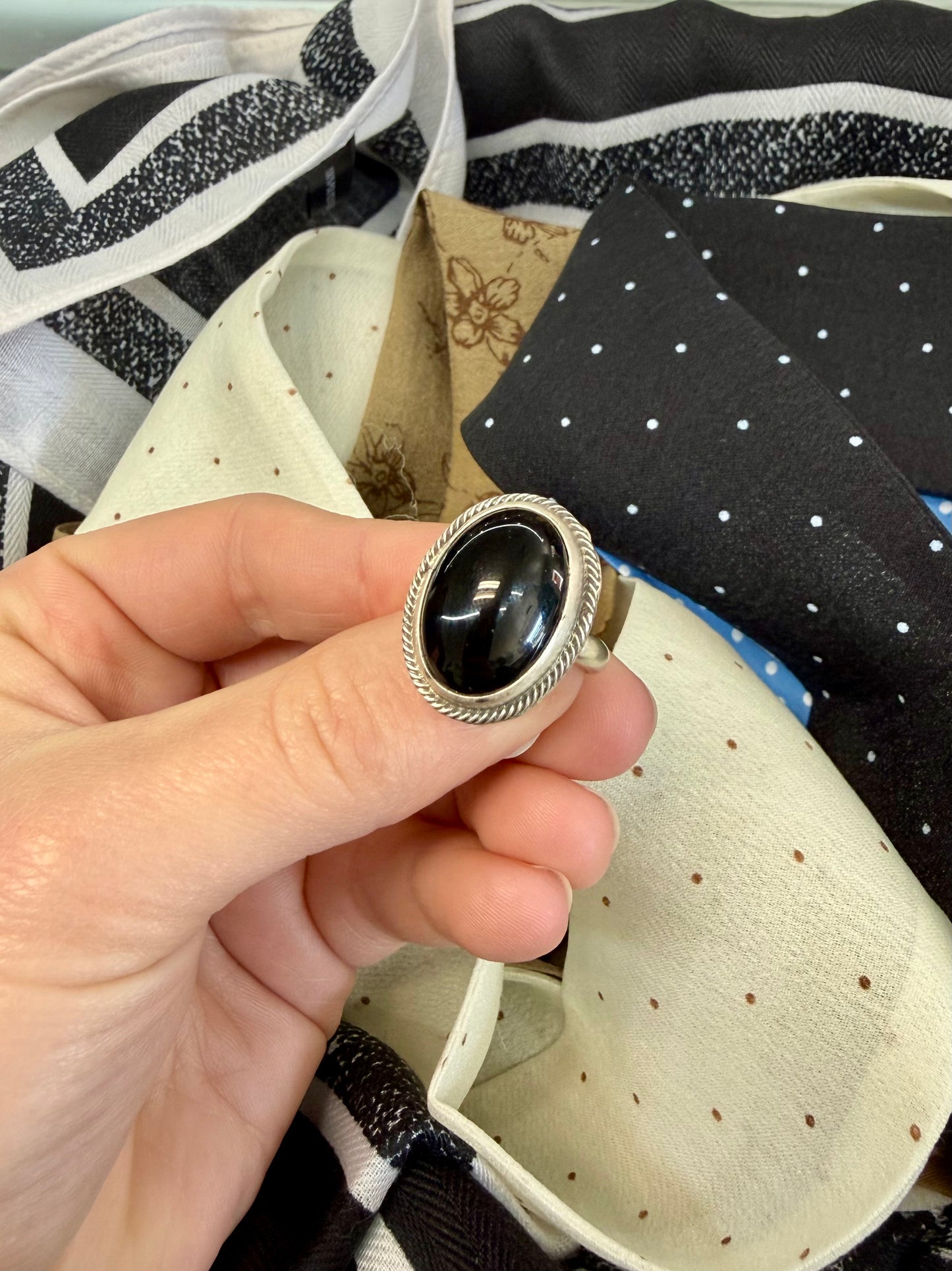 Black Onyx Ring 6.5