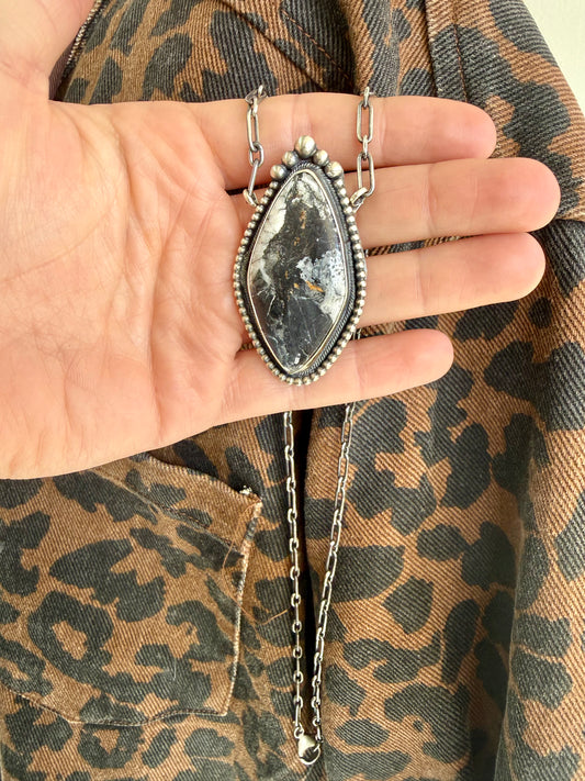 Smokey White Buffalo Necklace