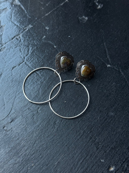 Turquoise Heart Earrings