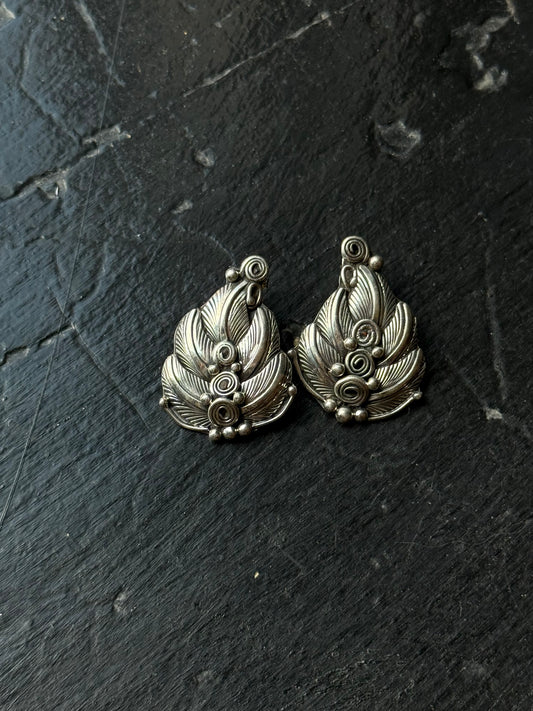 Sterling Silver Feather Earrings