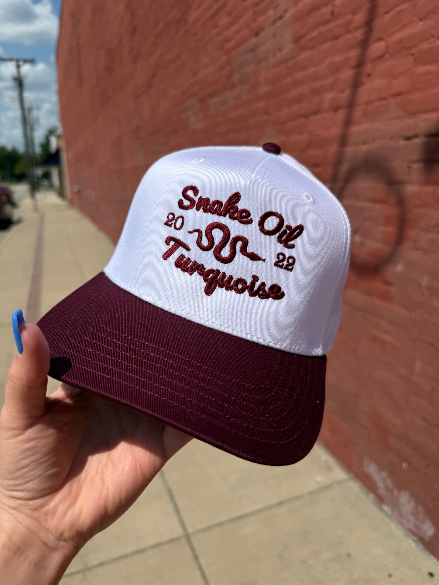 Snake Oil Turquoise Cap