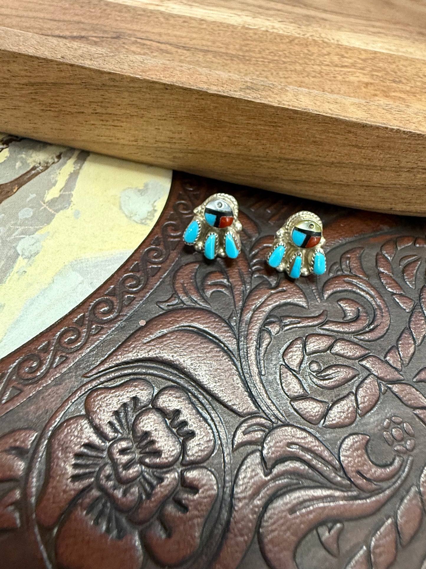 Kingman and Coral Studs
