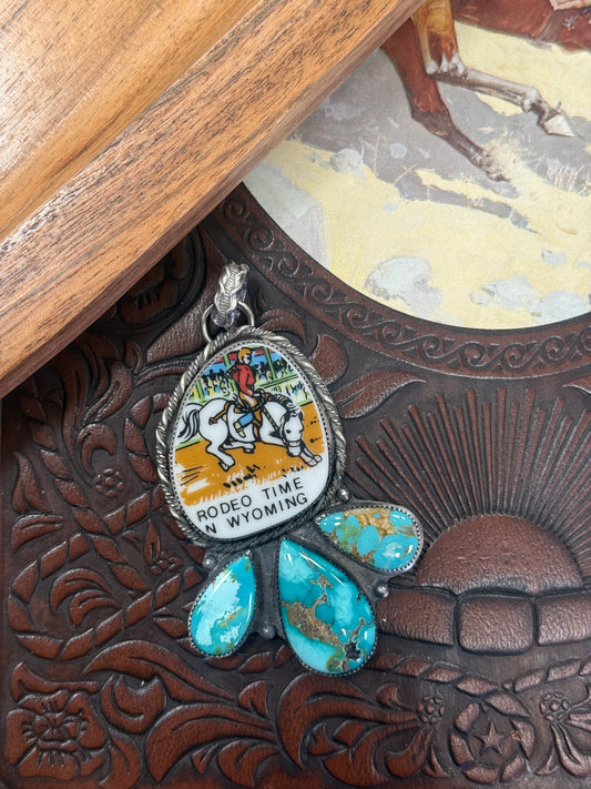 "Rodeo In Wyoming" Pendant