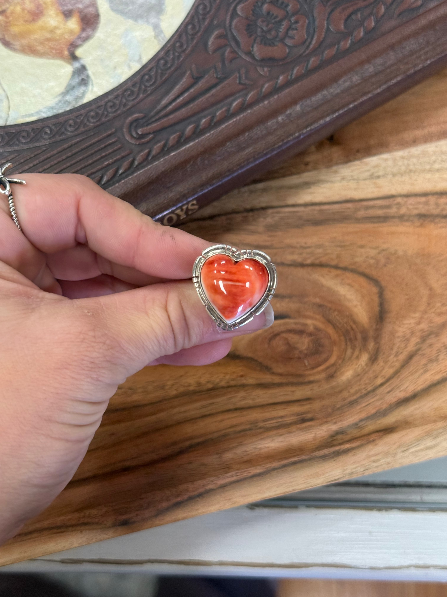 Spiny Oyster Heart Ring